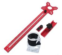 ZWEquipint Support de rainure de fraisage pour défonceuse, guide de perçage de menuiserie, repérage de poinçon, outil de travail du bois en alliage d'aluminium 4 en 1, pour panneaux MDF (B)