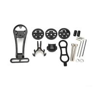 ZWEquipint Support de vélo en alliage d'aluminium, angle réglable, support GPS pour Garmin pour Bryton, WAHOO pour CATEYE, léger et sécurisé avec adaptateurs et vis inclus, noir