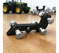 ZWEquipint Support en forme de L pour petites pelleteuses, pouce de serrage hydraulique à 3 trous compatible avec AGT et pour Typhoon, support en métal résistant à l'usure avec 3 boulons et goupilles