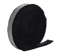 ZWEquipint Surgrip en fibre de 100 m de long pour raquettes de badminton, tennis, squash avec poignée antidérapante absorbant la transpiration (noir)