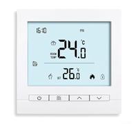 ZWEquipint Thermostat à écran tactile pour systèmes de chauffage central, télécommande via application, compatible avec chaudière à gaz et chauffage à eau/sol, blanc (terre)