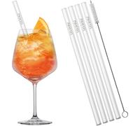 ZWIESEL GLAS Cocktail After Work Drinks (4x taille 140 4x pailles en verre taille 150+brosse en coton)