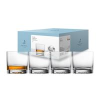 Zwiesel Glas Lot de 4 grands verres à whisky Echo - Verre à whisky moderne - Passe au lave-vaisselle - Fabriqué en Allemagne (n° d'article 123377)