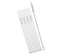 Zwiesel Lot de 2 pailles courtes en verre et cristal 15 x 0,9 cm Passe au lave-vaisselle