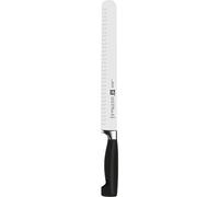 Zwilling 31081261 Couteau à jambon quatre étoiles avec creux, acier inoxydable spécial, fonte spéciale, plastique, 25 cm, noir