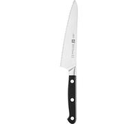 ZWILLING 38425-141-0 Couteau de Chef à Lame dentelée Pro Compact Argent/Noir, Acier, 20 x 5 x 5 cm