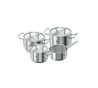 Zwilling Set de 4 casseroles Twin Classic, 3 couvercles, argent 18/10, compatible induction