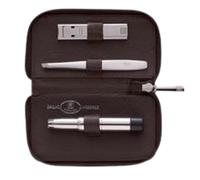 Zwilling 97527-007-0 Twinox Étui en cuir de vachette avec fermeture Éclair 3 pièces Marron