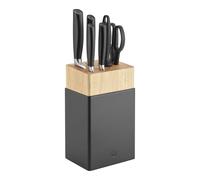 7-pcs, Bloc de couteaux, Noir mat Noir G
