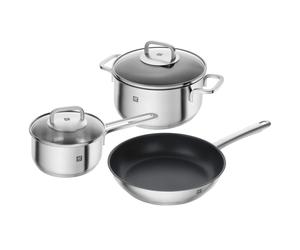 Zwilling Batterie de cuisine Zwilling Cube 3 Pièces Acier inoxydable-transparent