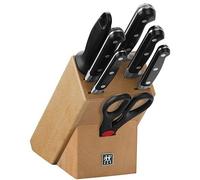 ZWILLING Bloc de couteaux & ciseaux Professional S – 8 pièces, bloc hêtre, acier inox, manche noir