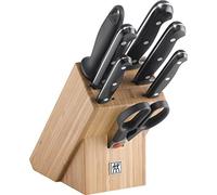 Zwilling couteau de cuisine bloc de couteaux, 8 pièces, bloc en bambou, couteaux & ciseaux en acier inoxydable spécial/manche plastique, twin chef Voir Description / Demander Vendeur G