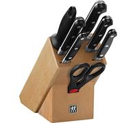 ZWILLING Bloc de couteaux & ciseaux Professional S – 8 pièces, bloc hêtre, acier inox, manche noir