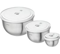 ZWILLING - Saladiers sous vide Fresh and save - Lot de 6 (12/18/24 cm) - Acier inoxydable - Argent
