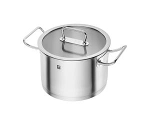 Zwilling Casserole haute Zwilling Pro avec couvercle en verre en acier inoxydable 6.2 L