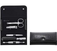Zwilling CLASSIC INOX Crocodile Étui à bouton-poussoir, noir, 5 pièces