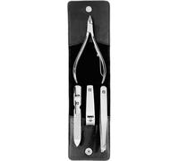 Zwilling Classic INOX Portefeuille en Cuir de Vachette avec Fermeture par Pression 4-Pièces Set, Noir, 1 Unité