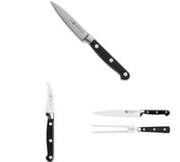 ZWILLING Couteau à Larder/Garnir, Lame : 10 cm + Couteau à éplucher, Lame : 7 cm + ZWILLING Set de Couteaux (2 pièces), Acier Formule spéciale, série Professional S