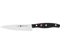 ZWILLING Couteau de Chef Compact, Lame: 13 cm, Acier Inoxydable, Manche Noir, série Twin Pollux