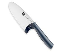 ZWILLING Couteau de Chef pour Enfant, Lame arrondie 10 cm, Acier Inoxydable, Design Adapté aux Enfants, Manche Plastique Bleu, série Twinny