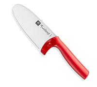 ZWILLING Couteau de Chef pour Enfant, Lame arrondie 10 cm, Acier Inoxydable, Design Adapté aux Enfants, Manche Plastique Rouge, série Twinny