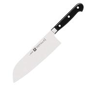 ZWILLING Couteau Santoku, Lame : 18 cm, Grande Lame, Acier Inoxydable, Manche Noir, série Professional S