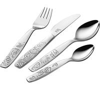 ZWILLING Couverts pour enfant (4 Pièces), dès 3 ans, Acier Inoxydable 18/10, Poli, série Jungle, Inox Brillant, Manche Argenté