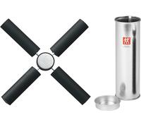 ZWILLING Dessous de plat TWIN SPECIALS, pliable, silicone, 22 x 22 cm, noir et argenté
