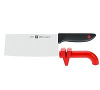 Zwilling Double TWINpoint le couteau du chef chinois 18 cm + Affûteur dans SET, paquet 2