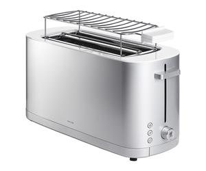 ZWILLING Enfinigy Grille-pain Grille permettant de réchauffer des petits-pains, 2 fentes tranches longues, Argent