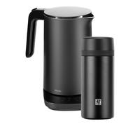 ZWILLING ENFINIGY Set Bouilloire Pro & bouteille isotherme, 2-pcs. /1.5 l/400 ml, noir mat, Acier Inoxydable