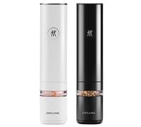ZWILLING ENFINIGY Set Moulin à Épices Électrique avec Mécanisme en Céramique, Lumière LED, Batterie Li-ion, Noir & Blanc
