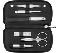 Zwilling Étui en cuir noir avec fermeture éclair 6 pcs. en cuir de haute qualité