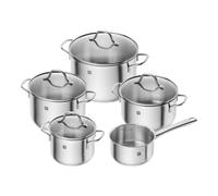 ZWILLING Set de 5 marmites Flow, 4 couvercles, adaptées à l'induction, en acier inoxydable