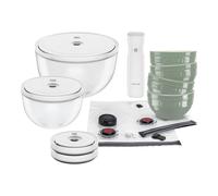ZWILLING Fresh & Save Bowls Ensemble de démarrage sous-vide, 15-pcs. /S/M/L, eucalyptus , Céramique / Verre