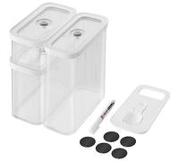 ZWILLING Fresh & Save Cube Lot de 5 organiseurs de rangement en plastique sans BPA pour aliments secs hermétiques pour conserver les amandes, les chips de banane, les noix et plus encore