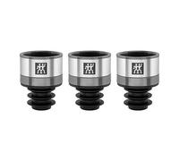 ZWILLING Fresh & Save Lot de 3 scellants pour bouteilles de vin, huile et condiments, taille unique, argent