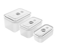 Set de 3 boîtes sous vide plastique rectangulaire Blanc TS