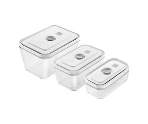 ZWILLING Fresh & Save Set de boîtes sous vide, S/M/L / 3-pcs, Verre, Gris