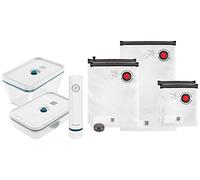 ZWILLING FRESH & SAVE Set de Démarrage sous Vide 8 Pièces, Bleu | Pompe sous vide, boîte en verre, lunch box et sacs sous vide