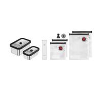 ZWILLING Fresh & Save STAINLESS Kit de démarrage sous vide, Acier inoxydable / S/M, 9-pcs, Blanc argenté