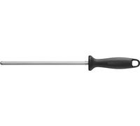 ZWILLING Fusil à Aiguiser, Chromé, Argent/Noir, Longueur : 23 cm, Manche Plastique Noir avec Trou de Suspension