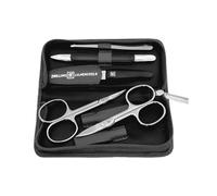Zwilling Kit de manucure 5 pièces - Manucure - Ciseaux à ongles - Pince à épiler - Soin des ongles - Étui à fermeture éclair - Étui en cuir - 13,8 x 6,5 x 2,5 cm - Noir