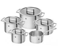 Zwilling Lot De 5 Casseroles, 4 Couvercles, Induction, Acier Inoxydable, Vitality