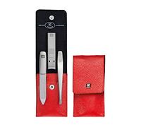 ZWILLING Manicure Twinox Etui de Poche, Cuir de Boeuf, Rouge