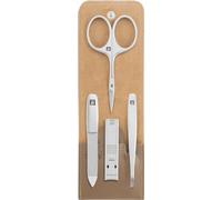 ZWILLING Kit manucure Premium – 4 pièces, cuir véritable, coupe-ongles compact – Taupe