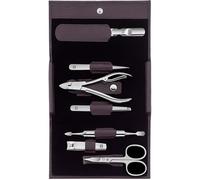 ZWILLING Classic Inox Étui en Cuir de Vache avec Bouton-Pression Fixation 7-Pièces Set, Pourpre, 1 Unité