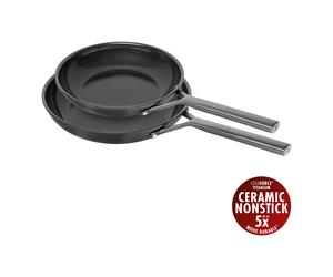 ZWILLING Milano 2-pcs, Set de poêles, Noir mat