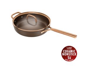 ZWILLING Milano 28 cm, Sauteuse avec couvercle en verre, Brun