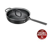 ZWILLING Milano 28 cm, Sauteuse avec couvercle en verre, Noir mat